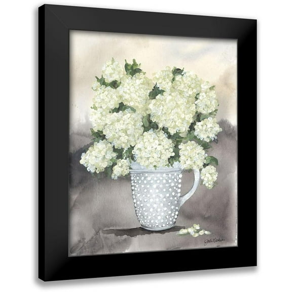Norkus, Julie 12x14 Black Modern Framed Museum Art Print Titled - Hobnail Hydrangeas