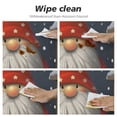 thumbnail image 4 of WYYP Vintage Christmas Gnomes Elastic Edge Round Tablecloth Wipeable Fitted Table Cover Waterproof Round Table Cloth for Parties Pattry Dining Table Holiday Decor White, 4 of 7