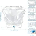 thumbnail image 2 of 4 Pièces 10L Bidons Eau Pliables avec Robinet,Réservoir Pliant d'eau Potable Réutilisables,pour Le Sport（transparent）, 2 of 5