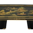 thumbnail image 2 of Oriental Furniture Black Lacquer Scroll Table, 16.00"H, living room item, 2 of 3