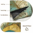 thumbnail image 6 of Round Rugs 3.3 Ft, Teal Peacock Feathers Non Slip Area Rugs for Kitchen Bedroom Entryway, Retro Abstract Art Watercolor Washable Carpet Runner Rug Floor Mats for Bedroom Home Decor, 6 of 9