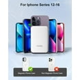 thumbnail image 4 of 2-Pack MagSafe-Compatible Portable Charger, 5000mAh Mini Magnetic Power Bank, Compact 5W Wireless Battery Pack for iPhone 17/16/15/14/13/12, 4 of 5