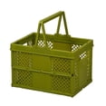thumbnail image 2 of Collapsible Picnic Basket with Handles,Portable Foldable Storage Crate for Grocery,Camping,and Outdoor Use-Green, 2 of 8