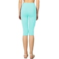 thumbnail image 3 of Womens High Waist Seamless Cotton Capri Leggings, 3 of 5