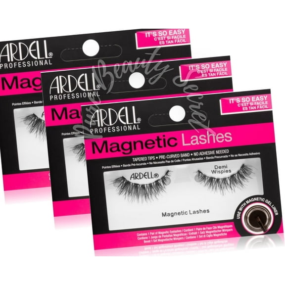Ardell False Eyelashes 1 Pair  Magnetic - Demi Wispies ( Pack of 3 )