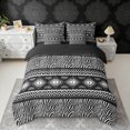 thumbnail image 2 of Erosebridal Bohemian Aztec Bedding Comforter Set, Zebra Print King Bedding Sets, White Black, Black Reversible 7-Piece, 2 of 6