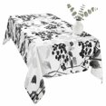 thumbnail image 2 of Black Gray Fruit Table Cloth Waterproof Tablecloths, Vintage Plant Nature Botanical Flower Tablecloth Dining Table Cover for Kitchen Party Tabletop Outdoor, Rectangle Tablecloth 54x108 Inch, 2 of 9