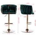 thumbnail image 6 of Set of 2 Velvet Bar Stools in Main Green | Swivel and Mechanical Lifting for Versatile Spaces | Ergonomic Seating with Foam Filling, 6 of 6