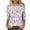 Purple, variant on Staron Women's Casual Tops Fashion Printed Crewneck 3/4 Sleeve Loose Blouse Shirt Tee, Blue XL