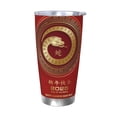 thumbnail image 1 of Año de la serpiente 2025 Feliz Año Nuevo chino 2025 Vaso de acero inoxidable Taza de café de viaje de 20 oz Taza térmica portátil con tapas, 1 of 7