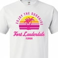 thumbnail image 4 of Inktastic Summer Enjoy the Sunshine Fort Lauderdale Florida in Pink T-Shirt, 4 of 5