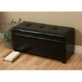 thumbnail image 2 of Warehouse of Tiffany  Ariel Dark Brown Faux-Leather Storage Bench Brown, 2 of 5