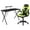 Green, variant on Bowery Hill 2 Piece Gaming Desk Set with Monitor Stand in Black and Blue