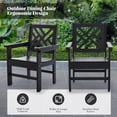 thumbnail image 5 of HDPE Dining Table Set for 10,12-Piece Outdoor Table and Chairs Include 10 Dining Chairs and 2 Pcs 62.5" Patio Dining Table with Umbrella Hole (Black), 5 of 6