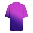 thumbnail image 4 of Kddylitq Womens Polo Shirts With Collar Short Sleeve Loose Wicking Summer Gradient Shirts Lightweight Collared Dressy Tops Purple L, 4 of 4