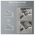 thumbnail image 6 of Upholstered Shoe Bench - Narrow Entryway Storage with 2 Flip Drawers, Fits 8 Pairs - White, 6 of 9