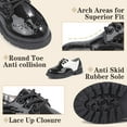 thumbnail image 4 of Bonario Toddler Girls Boys Dress Shoes Lace-Up Oxford School Uniform Flats Little Kids Wedding Loafer, 4 of 7