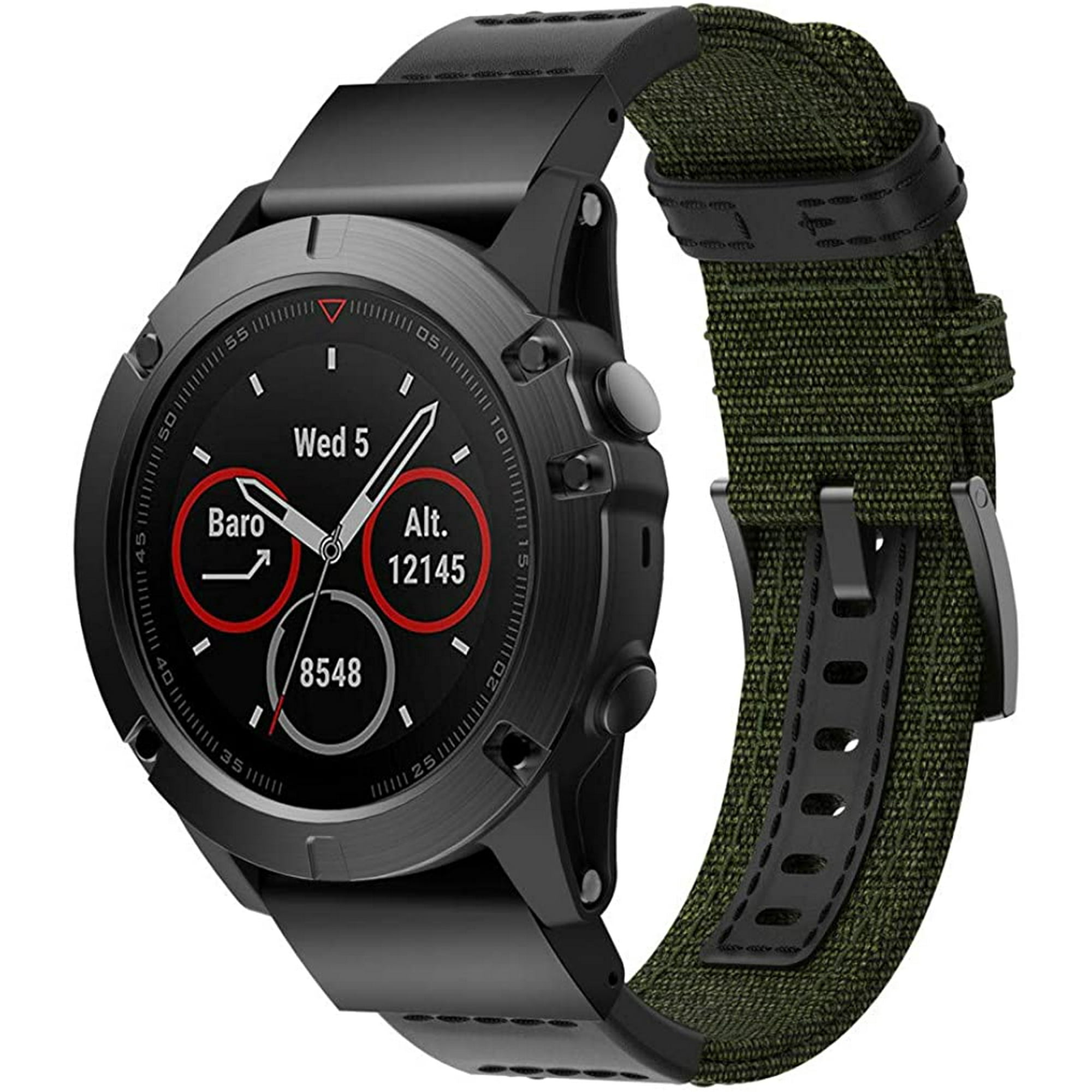 Fenix 6X Fenix 5X Plus Bands 26mm Quick Release Easy Fit Premium Durable Nylon with Leather Watch Strap Wrist Band Compatible with Garmin Fenix 5X 5X Plus Fenix 3 Quatix 3 Smartwatch Walmart