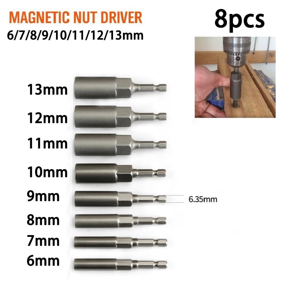 Black & Decker 1/4" Hex Screwdriver Drill Bit Holder Magnetic Adapter 80mm 