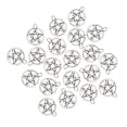 thumbnail image 4 of 20 Piezas de de Colgante de Estrellas de Tono Plateado, Colgante de de Pentagrama DIY, 20x16 M Yinane Estrellas encanto perlas colgantes, 4 of 5