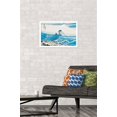 thumbnail image 2 of Fishing The Sea by Katushika Hokusai Wall Poster, 14.725" x 22.375", Framed, 2 of 3