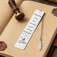 thumbnail image 4 of Inspirational Stainless Metal Bookmark with Charm Motivational Book Mark for Book Lovers Graduation Appreciation & Thank You Easy to Use Craft Supplies Multi Purpose Use Desk Supplies School Supplies, 4 of 5