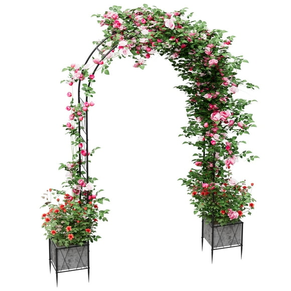 Arbol de jardín OYEAL de metal con maceteros, 250 cm
