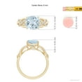 thumbnail image 4 of ANGARA Natural Criss Cross Shank Cushion 1.95 ct Aquamarine Engagement Ring in 14K Yellow Gold for Women (Size-8mm) | March Birthstone, Anniversary, Jewelry Gift for Women | Natural Aquamarine Ring, 4 of 9