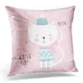 thumbnail image 1 of EREHome Colorful Adorable Cat in Winter Time Animal Pillow Case Pillow Cover 20x20 inch, 1 of 1