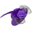 thumbnail image 2 of Greeniant Divertidos sombreros de pollo, Mini gorro de plumas con dobladillo, decoración para banquetes, puesta en escena, accesorio para disfraz, Aseo de mascotas Violeta Greeniant PT003910-05, 2 of 6