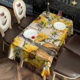 thumbnail image 2 of Beige Music Sunflower Guitar Pattern Rectangle Tablecloth 60"x102",Waterproof Polyester Rectangle Table Cloth, Wipeable Spillproof Polyester Tablecloth for Dining, Camping, Indoor and Outdoor, 2 of 6