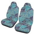 thumbnail image 3 of ZNDUO Blue Puffy Clouds Art Pattern Car Seat Cover, Breathable Polyester Universal 2 Pcs Car Seat, 3 of 8