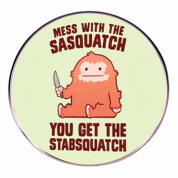 Broches de aleación con divertidos dibujos animados de Sasquatch Stabsquatch