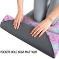 thumbnail image 3 of Pink Butterfly Pattern Hot Yoga Mat Towel Non Slip for Hot Yoga - Quick-Drying Yoga Mat Cover with 4 Corner Pockets with Travel Bag - Hot Yoga Towel Non Slip 74"x26", 3 of 6