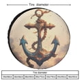 thumbnail image 2 of Camper Spare Tire Cover 14inch Old World Nautical Anchor Protectors Weatherproof Dust-Proof Vintage Nautical Flower Universal Fit for Trailer SUV Truck Camper Travel Trailers, 2 of 8