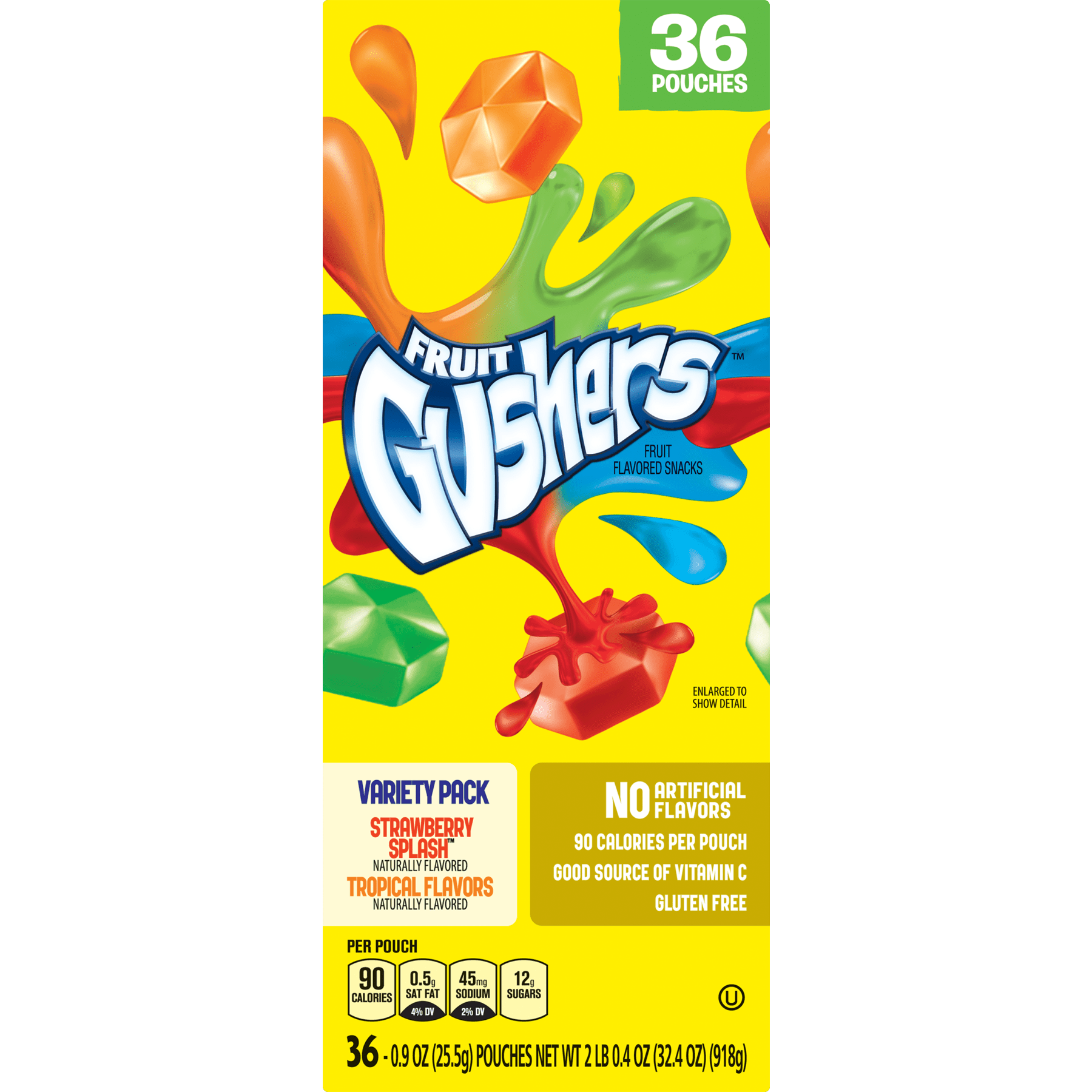 Betty Crocker Fruit Gushers 36 Pouch Variety Pack, 36 ct, 32.4 oz