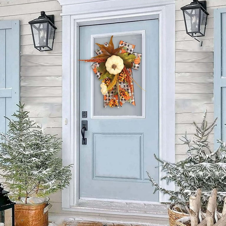 Zhuoting Fall Bows for over The Door Hooks for Pineapple Wreath for Front Door Lighted for Indoors outside Wreath with Lights Small Window Wreaths Christmas 6 Boxwood Wreath 24 Grapevine Wreath Walmar...
