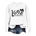 thumbnail image 4 of Womens Halloween Crewneck Sweatshirts Fall 1692 Ghost Printed Long Sleeve Pullover Tops Fashion Casual Relaxed Fit Blouses Z004-White L, 4 of 5