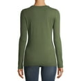 thumbnail image 3 of Time and Tru Women's Long Sleeve Rib T-Shirt, 3 of 7