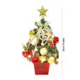 thumbnail image 3 of Pre-lit Mini Christmas Tree, 1.6ft Christmas Tree with 50 Led Warm Lights, Artificial Christmas Tree with 72 Branch Tips, Battery Operated Small Xmas Tree for Table Desk Best Holiday Home Decorations, 3 of 6