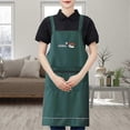 thumbnail image 2 of Waterproof PVC Cooking Apron Japanese Korean Style Oil-proof Non-stick Cooking Chef Apron with Large Front Pockets, 2 of 4