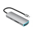 thumbnail image 1 of Multifunction 6 in 1 Type C to HDMI HUB USB3.1 Adapter Video Converter with Indicator Space gray, 1 of 5