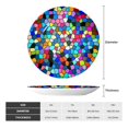 thumbnail image 2 of Picia Colorful Tie Dye Stained Glass 2 Pattern Bone China Decorative Plate – Wall Decor with Stand and Adhesive, Elegant Ornament for Living Room, Office, or Entryway-6in, 2 of 6