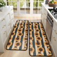 thumbnail image 4 of Kitchen Rugs Sets Of 2,Beige Stripe Sunflower Pattern Anti Fatigue Kitchen Mat Rugs Non Slip Washable,Decorative Kitchen Floor Mats for Kitchen,Sink,Laundry,17"x47"+17"x47", 4 of 5