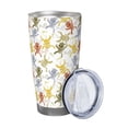 thumbnail image 2 of Lsque Cartoon Monkey Pattern 20oz Car Cup with Lid and Straw, Insulated Coffee Cup with Straw Topper, Spill Proof Travel Coffee Mug, Stainless Steel Tumble-Straw Three-piece Set, 2 of 8