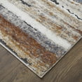 thumbnail image 4 of Feizy Gilmore Modern Stripes, Ivory/Orange/Gray, 2' x 3' Accent Rug, Stain Fade Resistant Pet & Kid Friendly, Area Rug for Living Room and Bedroom, 4 of 10