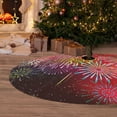 thumbnail image 6 of Lsque Fireworks Print Christmas Tree Skirt, Tree Skirt with Ties or Velcro, Perfect for Holiday Decorations, Halloween, and New Year-30", 6 of 7