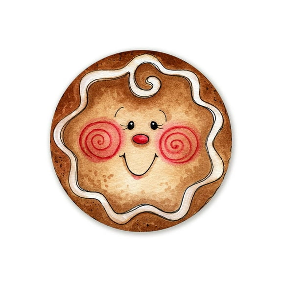 Round Metal Tin Signs Gingerbread Face Wreath Sign For Christmas Wreaths Tin Signs Retro Aluminum Plaque Decor For Home Office Club Bar Rustic Tin Signs Wall Decor 8"x8"