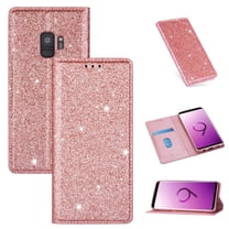Samsung Galaxy S9 Wallet Case, Dteck Bling Slim PU Leather Magnetic Flip Folio Stand Case Cover Built-in One Card Holder For Samsung Galaxy S9, Rosegold
