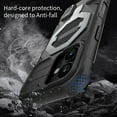 thumbnail image 3 of Allytechgroup Rugged Phone Case for Apple iPhone 17, with Strap Holes Shockproof Hybrid Bumper Kickstand [Compatible with Magsafe] Anti-Scratch Back Cover for Women Men, Black, 3 of 8